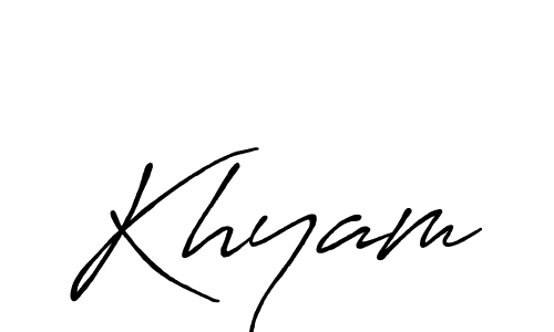 Make a beautiful signature design for name Khyam. With this signature (Antro_Vectra_Bolder) style, you can create a handwritten signature for free. Khyam signature style 7 images and pictures png