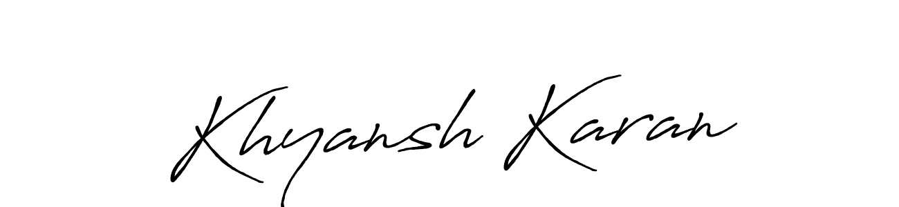 Check out images of Autograph of Khyansh Karan name. Actor Khyansh Karan Signature Style. Antro_Vectra_Bolder is a professional sign style online. Khyansh Karan signature style 7 images and pictures png