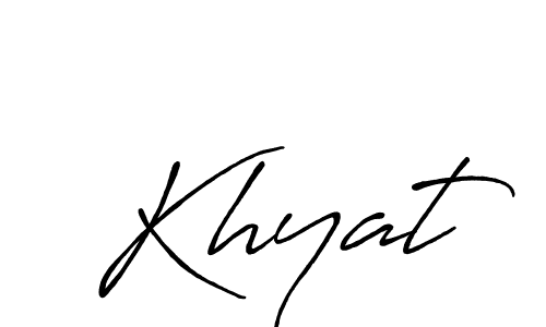 Design your own signature with our free online signature maker. With this signature software, you can create a handwritten (Antro_Vectra_Bolder) signature for name Khyat. Khyat signature style 7 images and pictures png