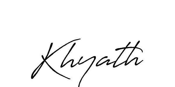 Khyath stylish signature style. Best Handwritten Sign (Antro_Vectra_Bolder) for my name. Handwritten Signature Collection Ideas for my name Khyath. Khyath signature style 7 images and pictures png