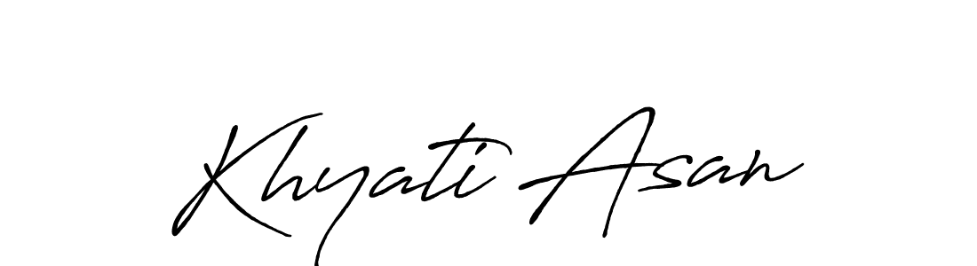 Make a beautiful signature design for name Khyati Asan. Use this online signature maker to create a handwritten signature for free. Khyati Asan signature style 7 images and pictures png