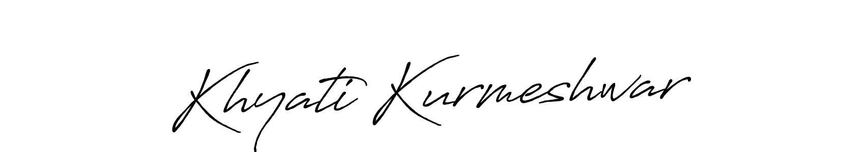 Use a signature maker to create a handwritten signature online. With this signature software, you can design (Antro_Vectra_Bolder) your own signature for name Khyati Kurmeshwar. Khyati Kurmeshwar signature style 7 images and pictures png