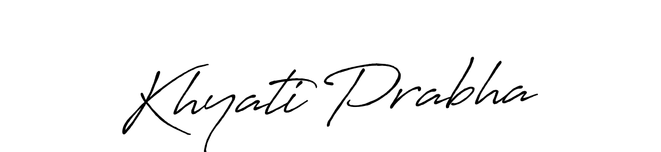 Khyati Prabha stylish signature style. Best Handwritten Sign (Antro_Vectra_Bolder) for my name. Handwritten Signature Collection Ideas for my name Khyati Prabha. Khyati Prabha signature style 7 images and pictures png