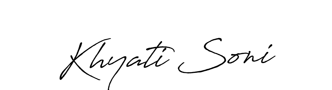 Make a short Khyati Soni signature style. Manage your documents anywhere anytime using Antro_Vectra_Bolder. Create and add eSignatures, submit forms, share and send files easily. Khyati Soni signature style 7 images and pictures png