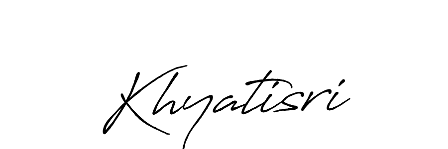 Create a beautiful signature design for name Khyatisri. With this signature (Antro_Vectra_Bolder) fonts, you can make a handwritten signature for free. Khyatisri signature style 7 images and pictures png