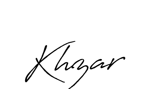 Khzar stylish signature style. Best Handwritten Sign (Antro_Vectra_Bolder) for my name. Handwritten Signature Collection Ideas for my name Khzar. Khzar signature style 7 images and pictures png