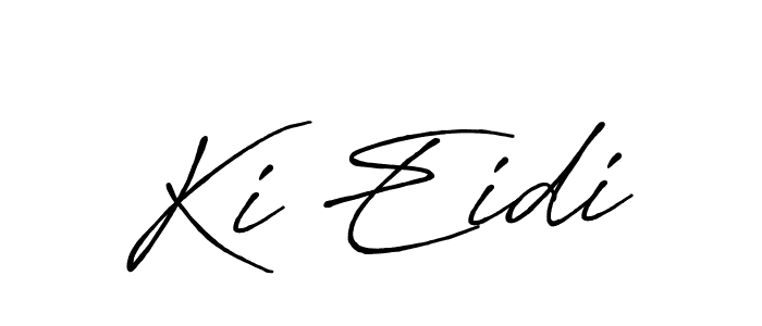 Similarly Antro_Vectra_Bolder is the best handwritten signature design. Signature creator online .You can use it as an online autograph creator for name Ki Eidi. Ki Eidi signature style 7 images and pictures png