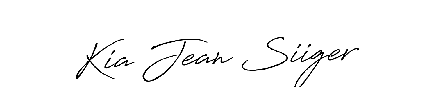 Make a beautiful signature design for name Kia Jean Siiger. With this signature (Antro_Vectra_Bolder) style, you can create a handwritten signature for free. Kia Jean Siiger signature style 7 images and pictures png