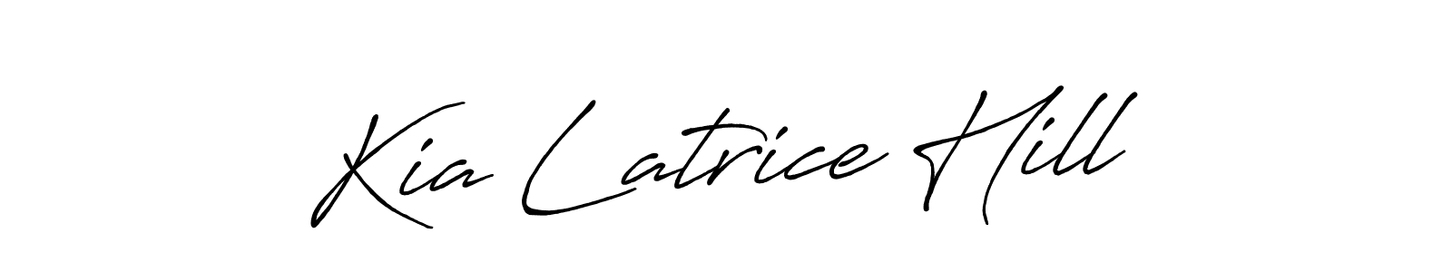 Make a short Kia Latrice Hill signature style. Manage your documents anywhere anytime using Antro_Vectra_Bolder. Create and add eSignatures, submit forms, share and send files easily. Kia Latrice Hill signature style 7 images and pictures png