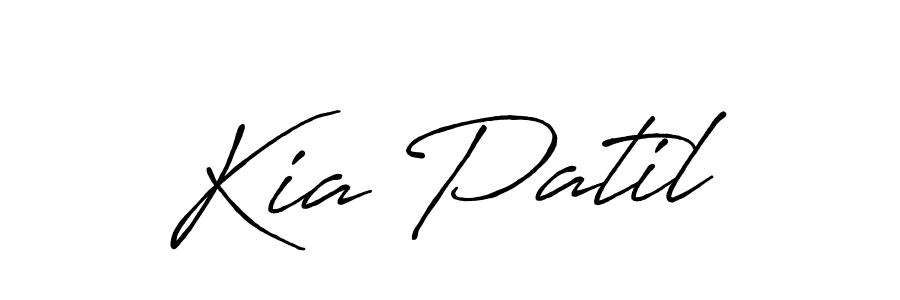 Use a signature maker to create a handwritten signature online. With this signature software, you can design (Antro_Vectra_Bolder) your own signature for name Kia Patil. Kia Patil signature style 7 images and pictures png