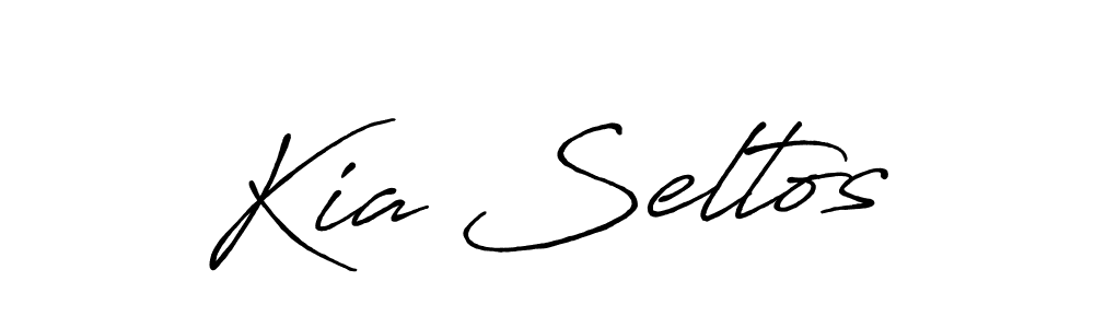 It looks lik you need a new signature style for name Kia Seltos. Design unique handwritten (Antro_Vectra_Bolder) signature with our free signature maker in just a few clicks. Kia Seltos signature style 7 images and pictures png