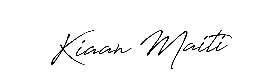 Antro_Vectra_Bolder is a professional signature style that is perfect for those who want to add a touch of class to their signature. It is also a great choice for those who want to make their signature more unique. Get Kiaan Maiti name to fancy signature for free. Kiaan Maiti signature style 7 images and pictures png