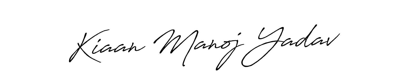 Also we have Kiaan Manoj Yadav name is the best signature style. Create professional handwritten signature collection using Antro_Vectra_Bolder autograph style. Kiaan Manoj Yadav signature style 7 images and pictures png