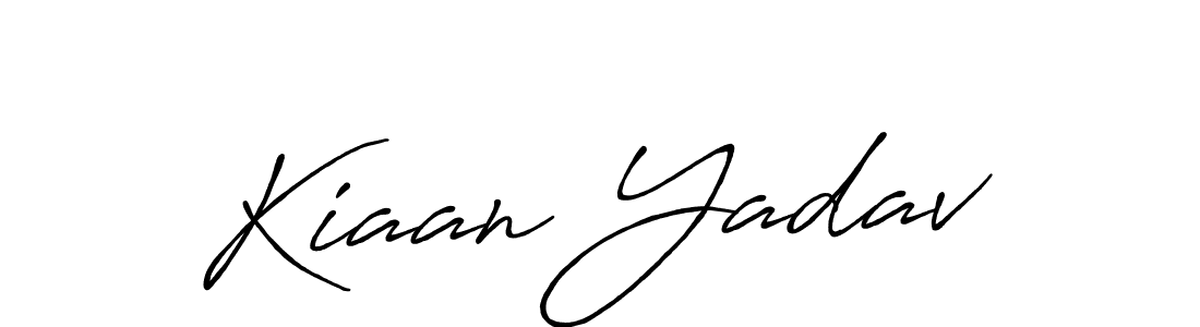 Make a beautiful signature design for name Kiaan Yadav. With this signature (Antro_Vectra_Bolder) style, you can create a handwritten signature for free. Kiaan Yadav signature style 7 images and pictures png