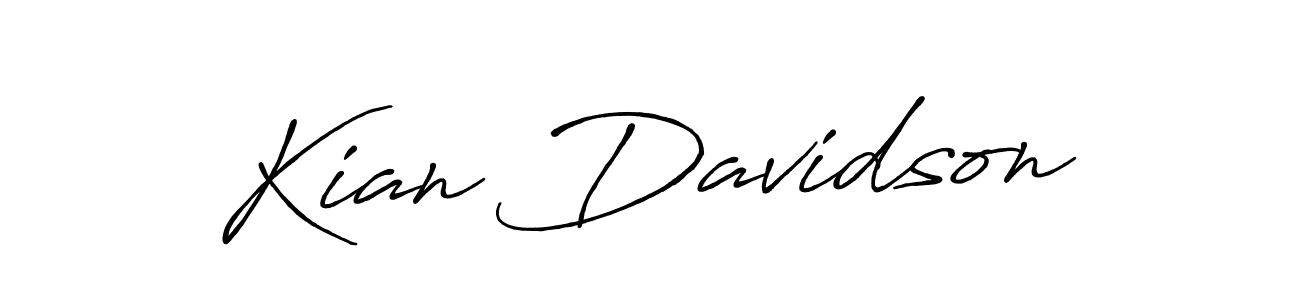 Kian Davidson stylish signature style. Best Handwritten Sign (Antro_Vectra_Bolder) for my name. Handwritten Signature Collection Ideas for my name Kian Davidson. Kian Davidson signature style 7 images and pictures png