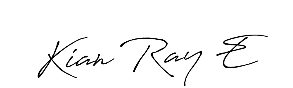 The best way (Antro_Vectra_Bolder) to make a short signature is to pick only two or three words in your name. The name Kian Ray E include a total of six letters. For converting this name. Kian Ray E signature style 7 images and pictures png