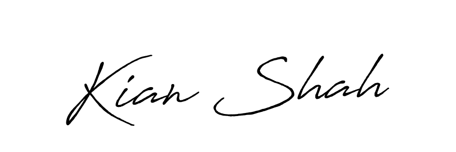 How to make Kian Shah name signature. Use Antro_Vectra_Bolder style for creating short signs online. This is the latest handwritten sign. Kian Shah signature style 7 images and pictures png