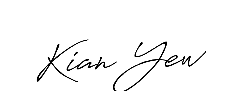 Design your own signature with our free online signature maker. With this signature software, you can create a handwritten (Antro_Vectra_Bolder) signature for name Kian Yew. Kian Yew signature style 7 images and pictures png