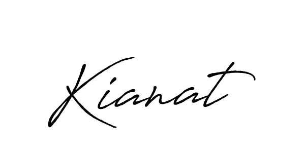 Design your own signature with our free online signature maker. With this signature software, you can create a handwritten (Antro_Vectra_Bolder) signature for name Kianat. Kianat signature style 7 images and pictures png