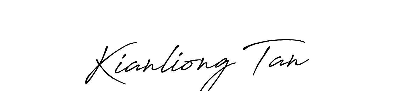 Kianliong Tan stylish signature style. Best Handwritten Sign (Antro_Vectra_Bolder) for my name. Handwritten Signature Collection Ideas for my name Kianliong Tan. Kianliong Tan signature style 7 images and pictures png
