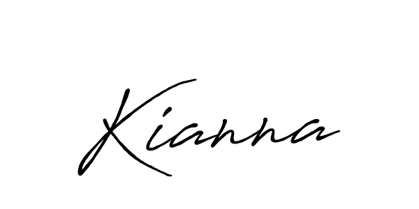 Design your own signature with our free online signature maker. With this signature software, you can create a handwritten (Antro_Vectra_Bolder) signature for name Kianna. Kianna signature style 7 images and pictures png