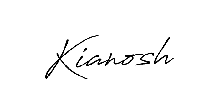 Similarly Antro_Vectra_Bolder is the best handwritten signature design. Signature creator online .You can use it as an online autograph creator for name Kianosh. Kianosh signature style 7 images and pictures png