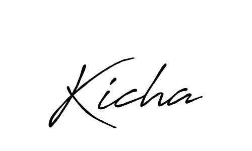 Design your own signature with our free online signature maker. With this signature software, you can create a handwritten (Antro_Vectra_Bolder) signature for name Kicha. Kicha signature style 7 images and pictures png