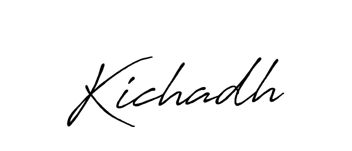 Similarly Antro_Vectra_Bolder is the best handwritten signature design. Signature creator online .You can use it as an online autograph creator for name Kichadh. Kichadh signature style 7 images and pictures png