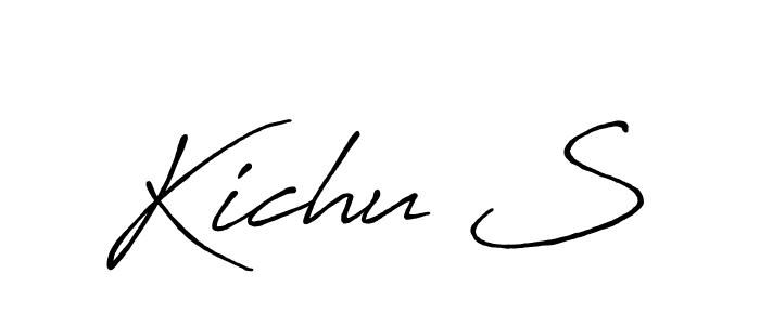 Design your own signature with our free online signature maker. With this signature software, you can create a handwritten (Antro_Vectra_Bolder) signature for name Kichu S. Kichu S signature style 7 images and pictures png