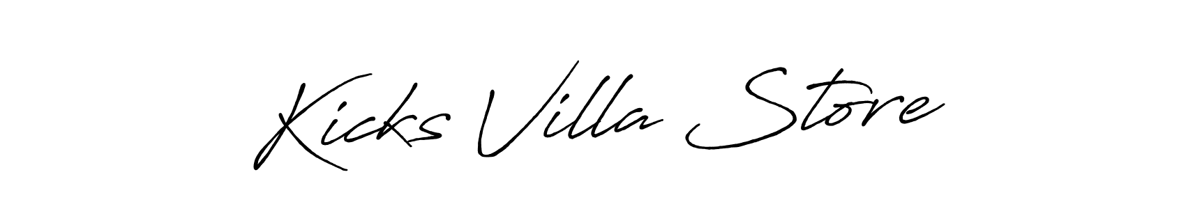Design your own signature with our free online signature maker. With this signature software, you can create a handwritten (Antro_Vectra_Bolder) signature for name Kicks Villa Store. Kicks Villa Store signature style 7 images and pictures png