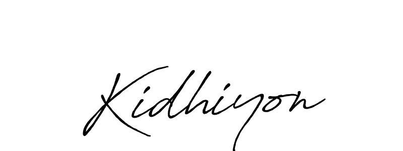 if you are searching for the best signature style for your name Kidhiyon. so please give up your signature search. here we have designed multiple signature styles  using Antro_Vectra_Bolder. Kidhiyon signature style 7 images and pictures png