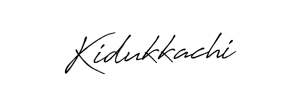 Design your own signature with our free online signature maker. With this signature software, you can create a handwritten (Antro_Vectra_Bolder) signature for name Kidukkachi. Kidukkachi signature style 7 images and pictures png
