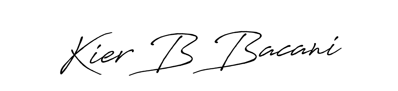 This is the best signature style for the Kier B Bacani name. Also you like these signature font (Antro_Vectra_Bolder). Mix name signature. Kier B Bacani signature style 7 images and pictures png