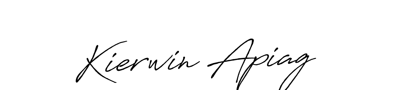 Use a signature maker to create a handwritten signature online. With this signature software, you can design (Antro_Vectra_Bolder) your own signature for name Kierwin Apiag. Kierwin Apiag signature style 7 images and pictures png
