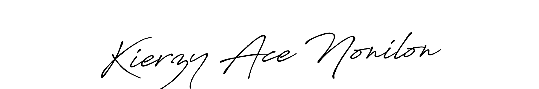 It looks lik you need a new signature style for name Kierzy Ace Nonilon. Design unique handwritten (Antro_Vectra_Bolder) signature with our free signature maker in just a few clicks. Kierzy Ace Nonilon signature style 7 images and pictures png