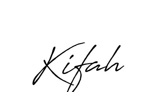 How to make Kifah name signature. Use Antro_Vectra_Bolder style for creating short signs online. This is the latest handwritten sign. Kifah signature style 7 images and pictures png