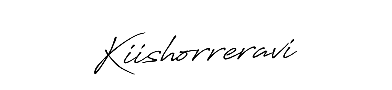 if you are searching for the best signature style for your name Kiishorreravi. so please give up your signature search. here we have designed multiple signature styles  using Antro_Vectra_Bolder. Kiishorreravi signature style 7 images and pictures png