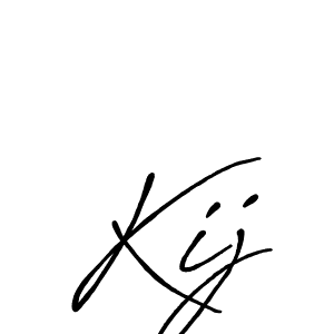 Make a beautiful signature design for name Kij. With this signature (Antro_Vectra_Bolder) style, you can create a handwritten signature for free. Kij signature style 7 images and pictures png