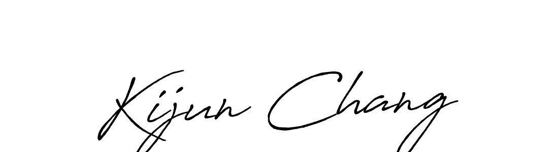 Create a beautiful signature design for name Kijun Chang. With this signature (Antro_Vectra_Bolder) fonts, you can make a handwritten signature for free. Kijun Chang signature style 7 images and pictures png