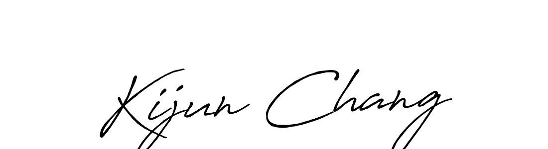 Create a beautiful signature design for name Kijun Chang. With this signature (Antro_Vectra_Bolder) fonts, you can make a handwritten signature for free. Kijun Chang signature style 7 images and pictures png