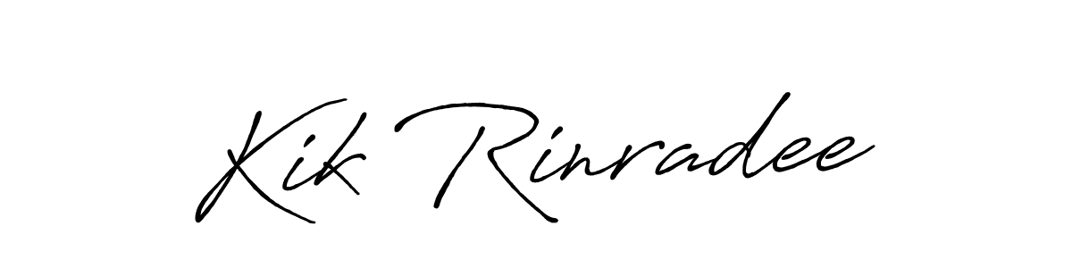 if you are searching for the best signature style for your name Kik Rinradee. so please give up your signature search. here we have designed multiple signature styles  using Antro_Vectra_Bolder. Kik Rinradee signature style 7 images and pictures png