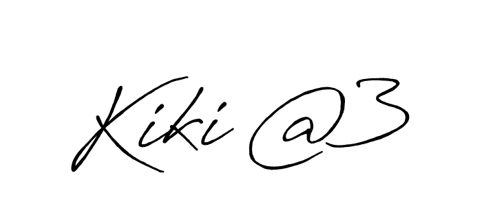 Use a signature maker to create a handwritten signature online. With this signature software, you can design (Antro_Vectra_Bolder) your own signature for name Kiki @3. Kiki @3 signature style 7 images and pictures png