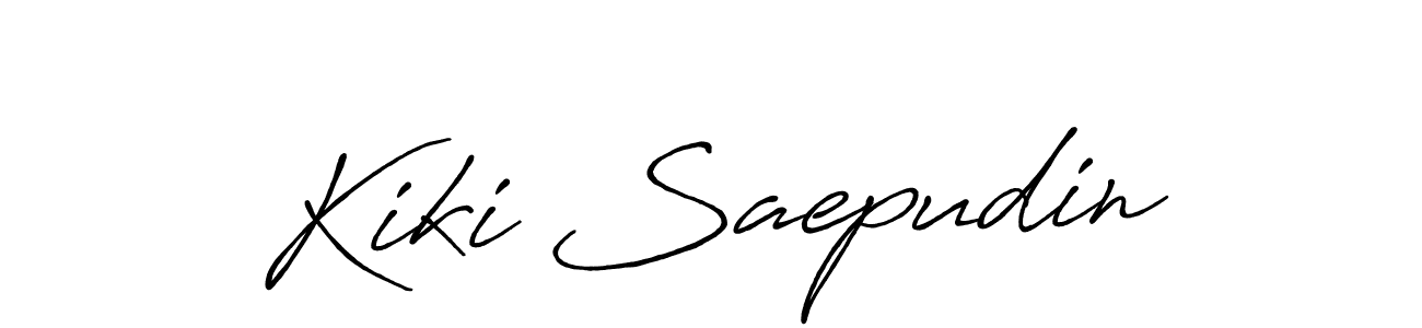 Use a signature maker to create a handwritten signature online. With this signature software, you can design (Antro_Vectra_Bolder) your own signature for name Kiki Saepudin. Kiki Saepudin signature style 7 images and pictures png