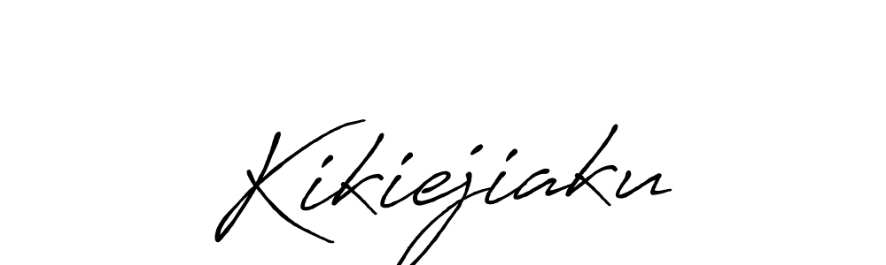 Make a beautiful signature design for name Kikiejiaku. With this signature (Antro_Vectra_Bolder) style, you can create a handwritten signature for free. Kikiejiaku signature style 7 images and pictures png