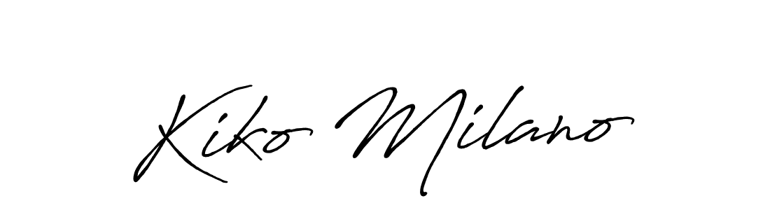 How to make Kiko Milano name signature. Use Antro_Vectra_Bolder style for creating short signs online. This is the latest handwritten sign. Kiko Milano signature style 7 images and pictures png