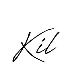 Use a signature maker to create a handwritten signature online. With this signature software, you can design (Antro_Vectra_Bolder) your own signature for name Kil. Kil signature style 7 images and pictures png