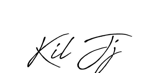 Make a beautiful signature design for name Kil Jj. With this signature (Antro_Vectra_Bolder) style, you can create a handwritten signature for free. Kil Jj signature style 7 images and pictures png