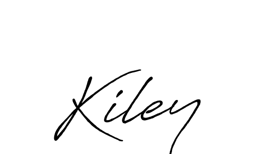 Kiley stylish signature style. Best Handwritten Sign (Antro_Vectra_Bolder) for my name. Handwritten Signature Collection Ideas for my name Kiley. Kiley signature style 7 images and pictures png