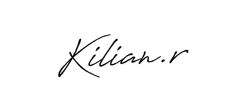 The best way (Antro_Vectra_Bolder) to make a short signature is to pick only two or three words in your name. The name Kilian.r include a total of six letters. For converting this name. Kilian.r signature style 7 images and pictures png