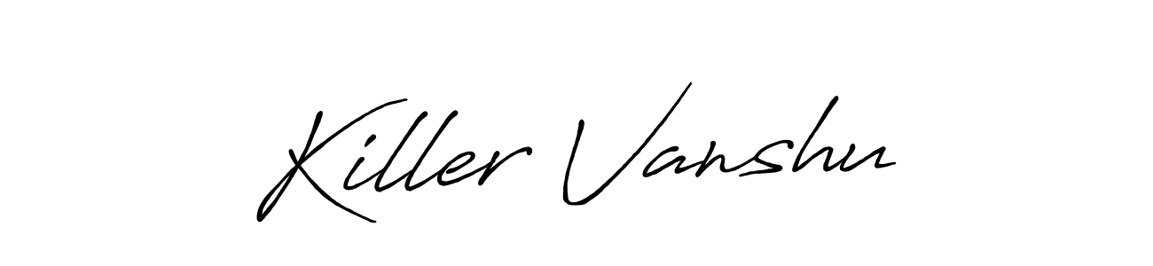 if you are searching for the best signature style for your name Killer Vanshu. so please give up your signature search. here we have designed multiple signature styles  using Antro_Vectra_Bolder. Killer Vanshu signature style 7 images and pictures png
